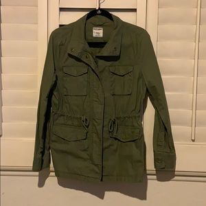 Green cotton utility jacket